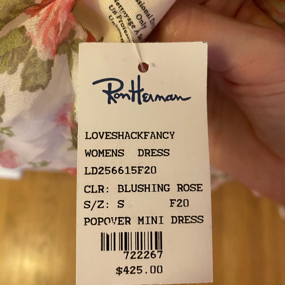 Loveshackfancy popover rose dress. Size small. Brand new with tag - Picture 6 of 8